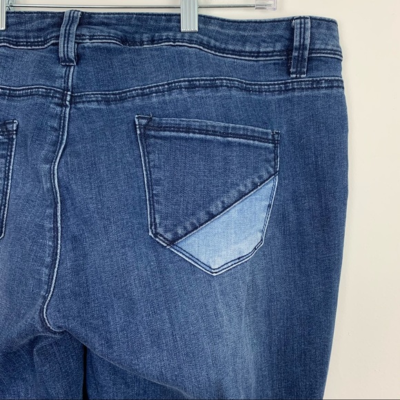 Lane Bryant Patchwork Capri Jeans Size 16 - Picture 4 of 9